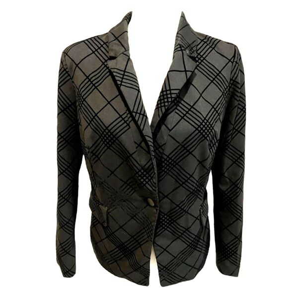 Jules & Leopold Black Stripe One Button Blazer Size Large - Picture 1 of 9